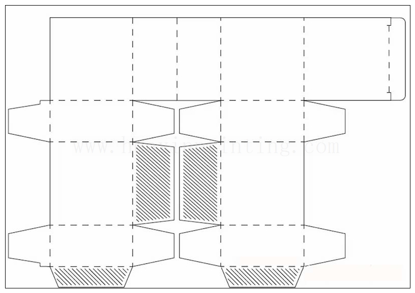 double compartment paper box contruction